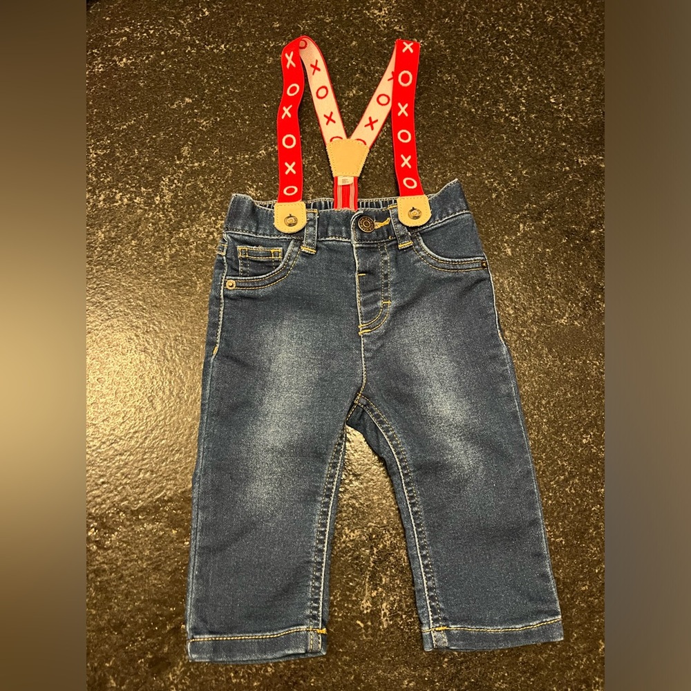 Cat & Jack Baby Denim with Red Accent